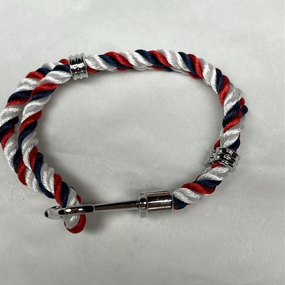 Nautical Red, White, and Blue Rope Bracelet - Picture 2 of 7